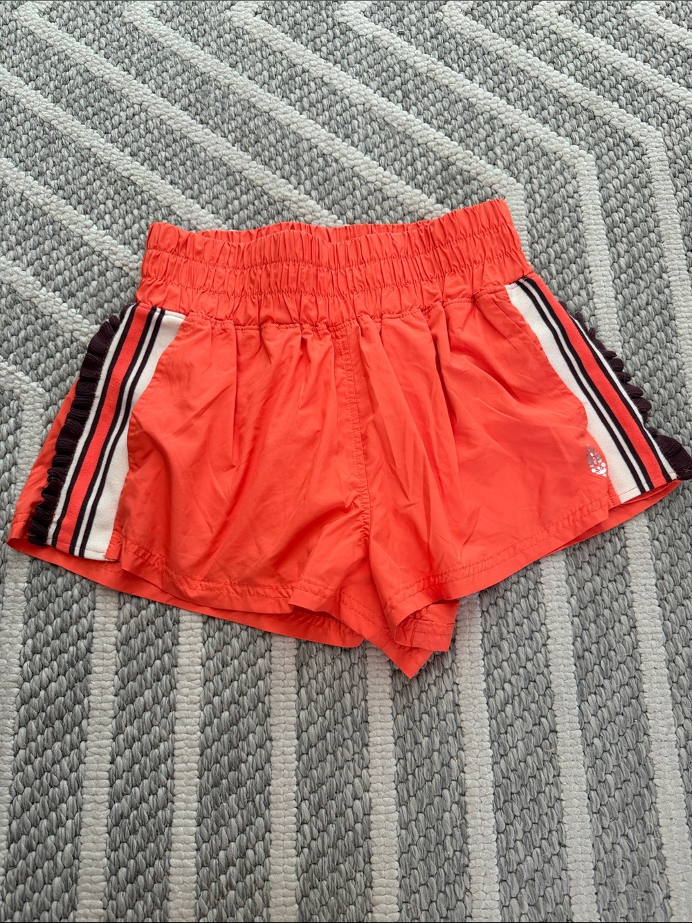 FP Movement by Free People Coral Athletic Shorts with Striped Side Panels
